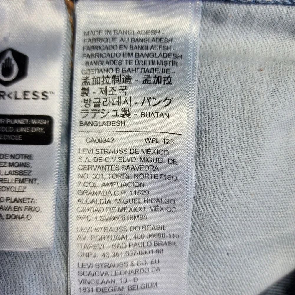 Levi Strauss Mens 405‎ Jean Shorts W34 34x10 Jorts Cotton Denim Blue Classic